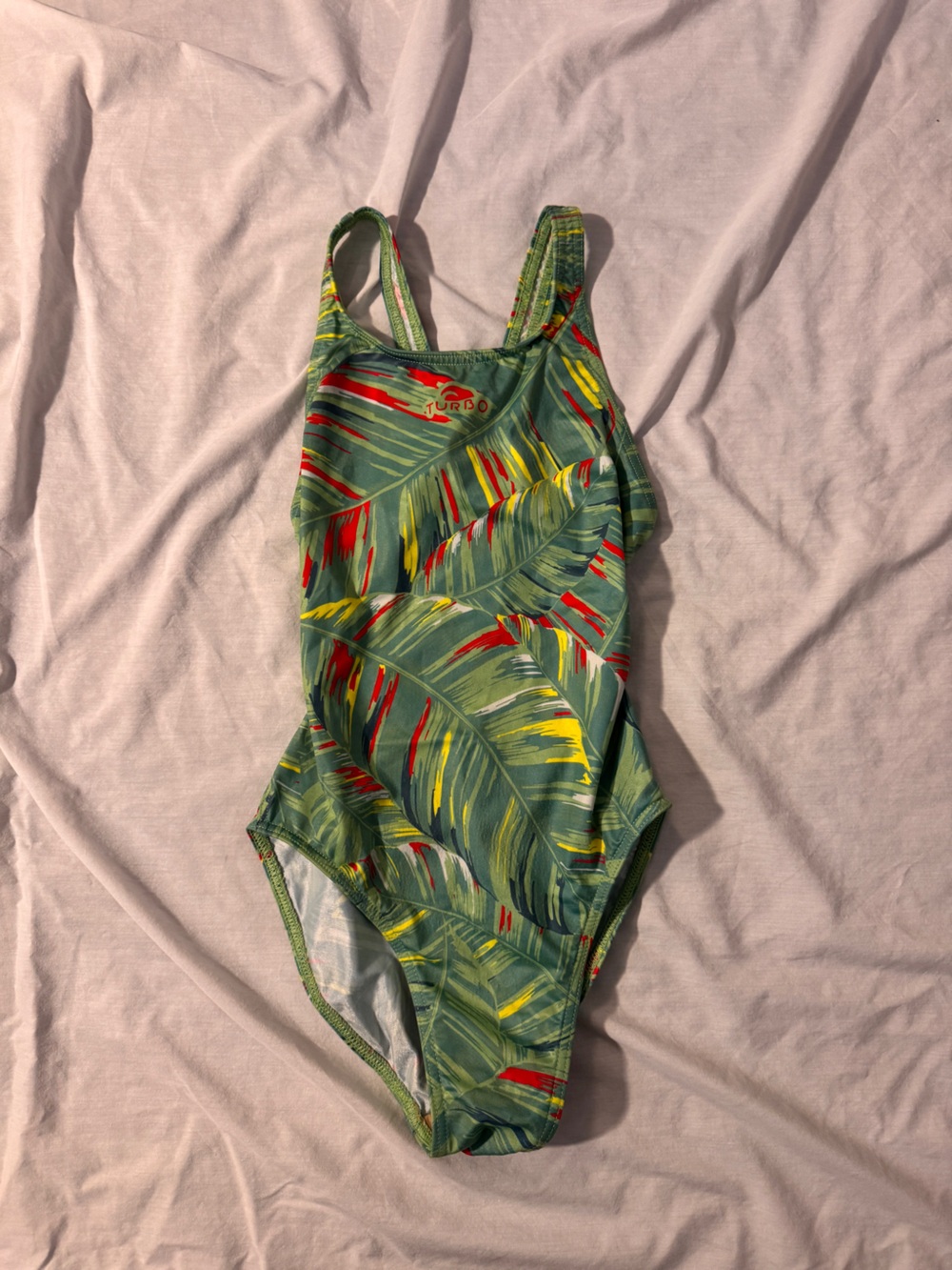 Green Tropical-Print One-Piece Swimsuit